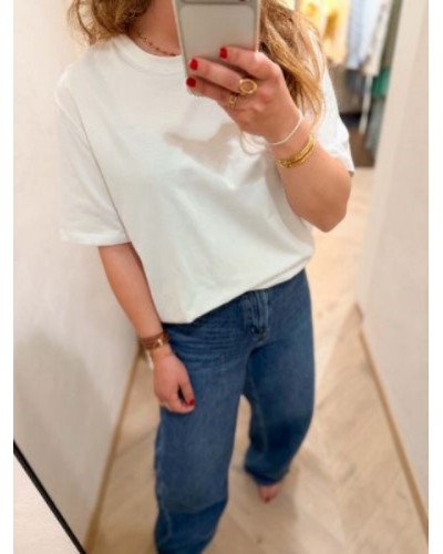 T-shirt blanc avec coeur dos nu