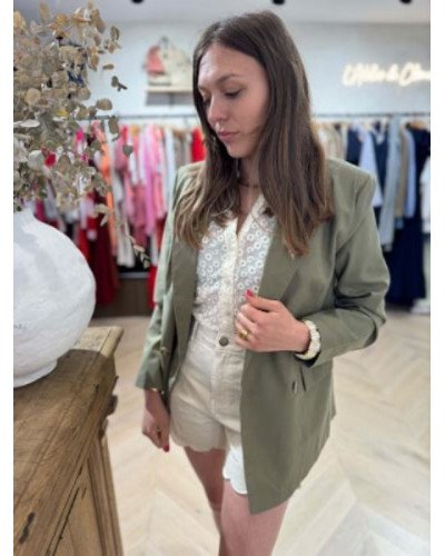 Short beige cotelé