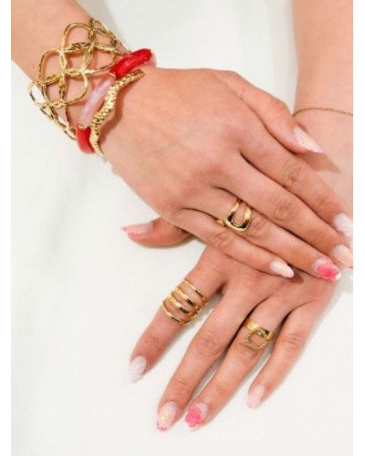 Bague multirang dore