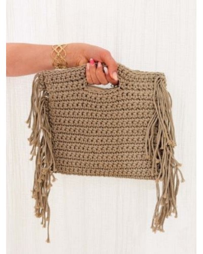 Sac macramé taupe - Marie
