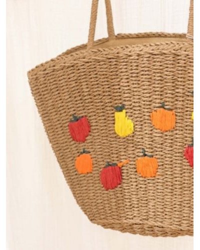Cabas paille - Fruits