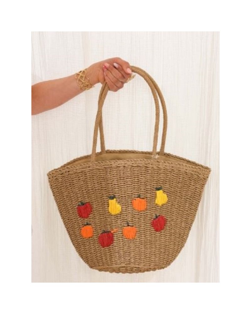 Cabas paille - Fruits