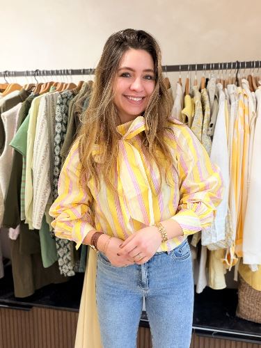 Blouse Joy - Jaune et rose