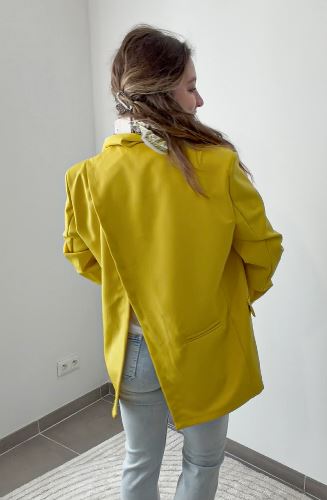 Blazer Justine - Face dos - Vert moutarde
