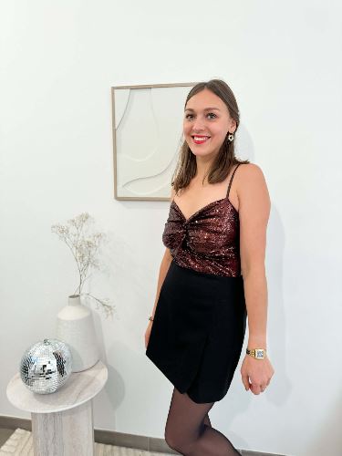 Body sequins marron