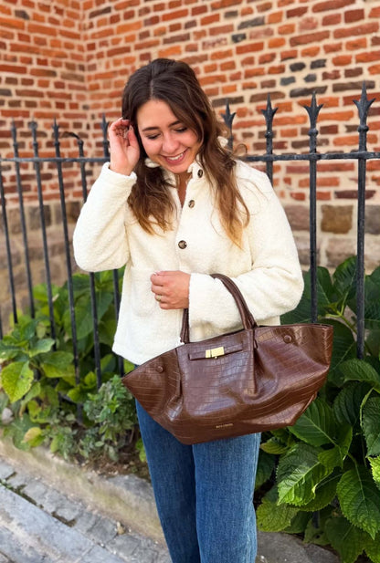 Veste bouclette écru