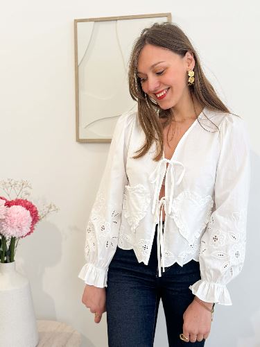 Blouse blouse à nouer - Coeur