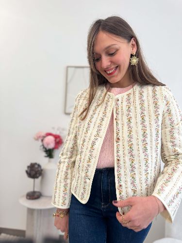 Veste fleurie bohème