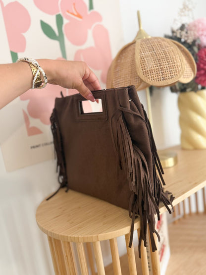 Sac à franges chocolat