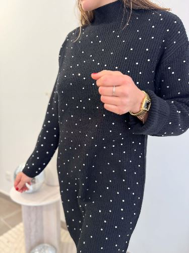 Robe pull à strass