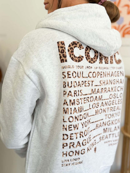 Sweat zipé ICONIC léopard