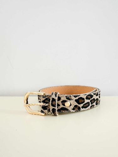 Ceinture cuir leopard