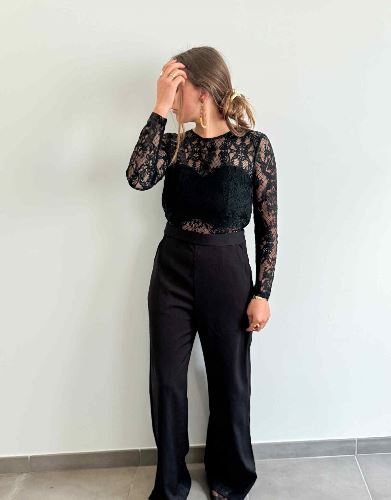 Combinaison dentelle - Noir