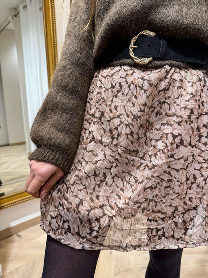 ROBE IMPRIMEE ROSE CAMEL