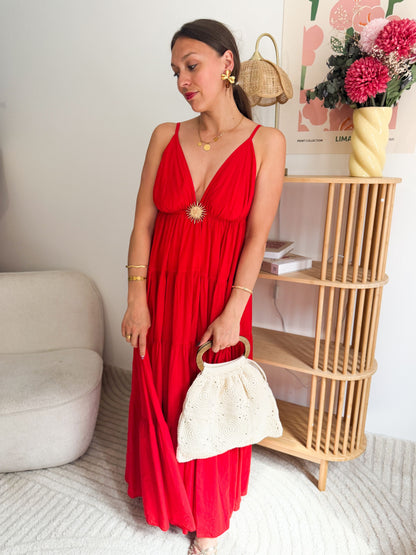 Robe longue soleil rouge