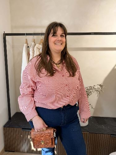 Chemise rayures rouge et blanc