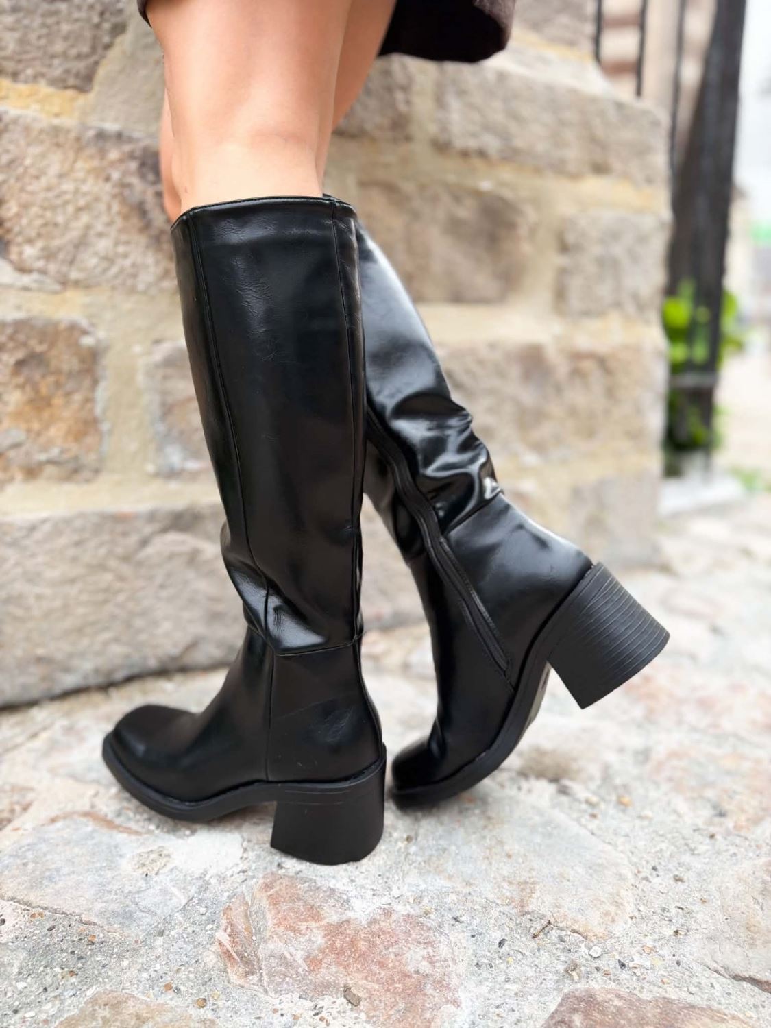 Bottes noir Pedro - Bouts carrés