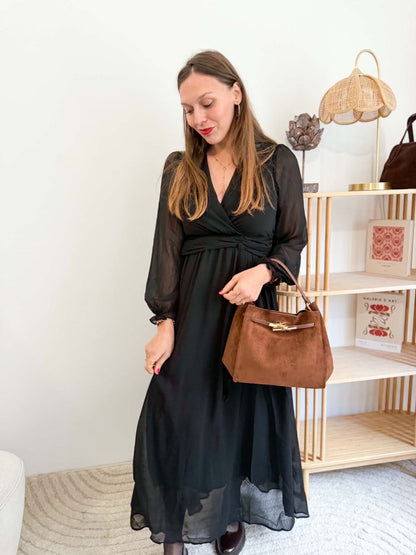 Robe fluide longue - Noir