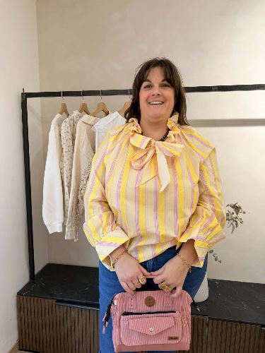 Blouse Joy - Rose et jaune