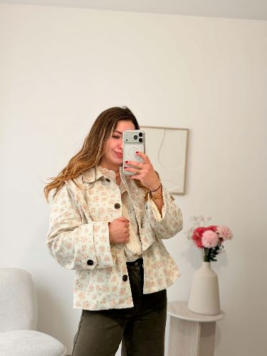 Imper à fleurs - Capuche reversible