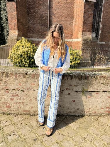 Gilet bouclette - Bleu