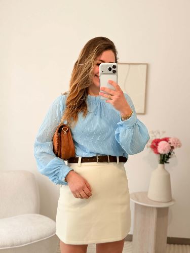 Blouse bleu ciel