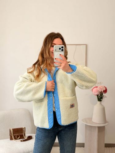 Veste réversible bleu