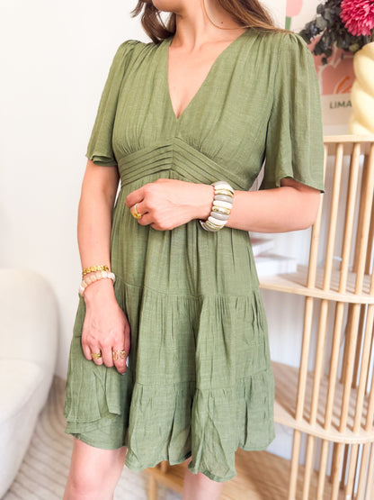 Robe fluide Lise - Kaki