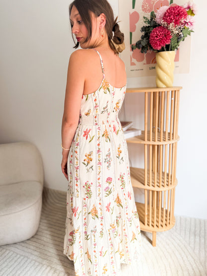 Robe longue fleurie