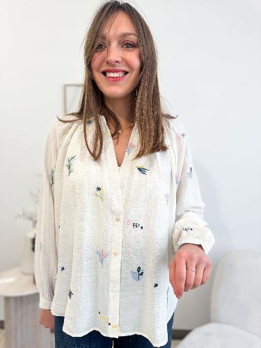 Chemisier broderie