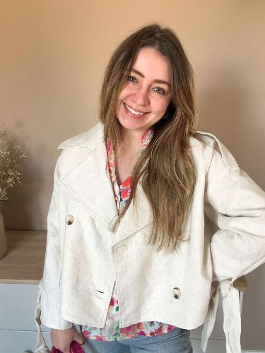 Trench beige lin