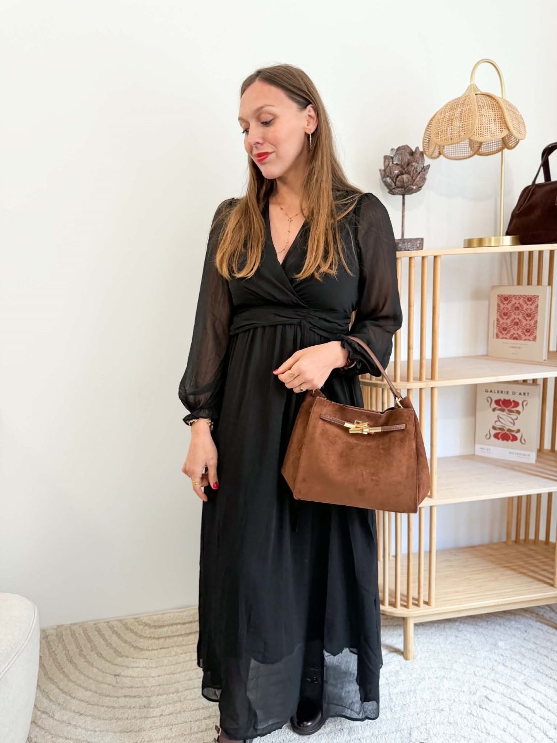 Robe fluide longue - Noir