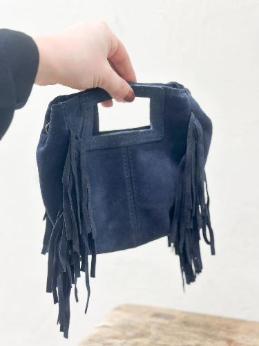 Sac à franges mini - Marine