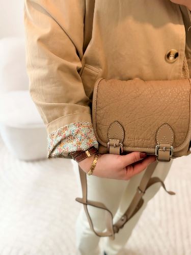 Trench col victorien beige