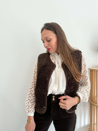 Blouse dentelle marguerite