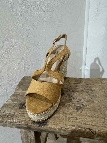 Espadrille suédine camel