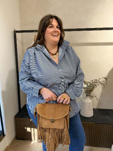Chemise rayures bleu et blanc