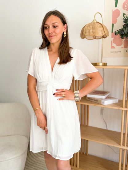 Robe blanche fluide