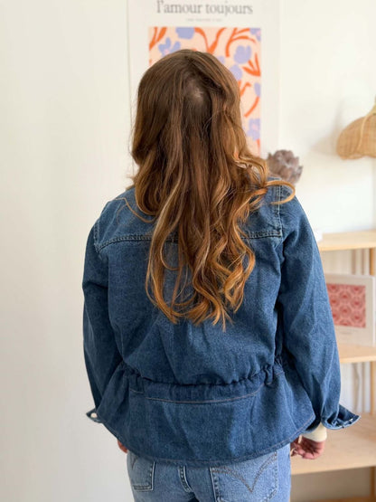 Veste en jean peplum
