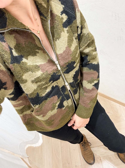 Gilet zip armée