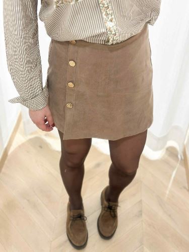 Jupe short taupe