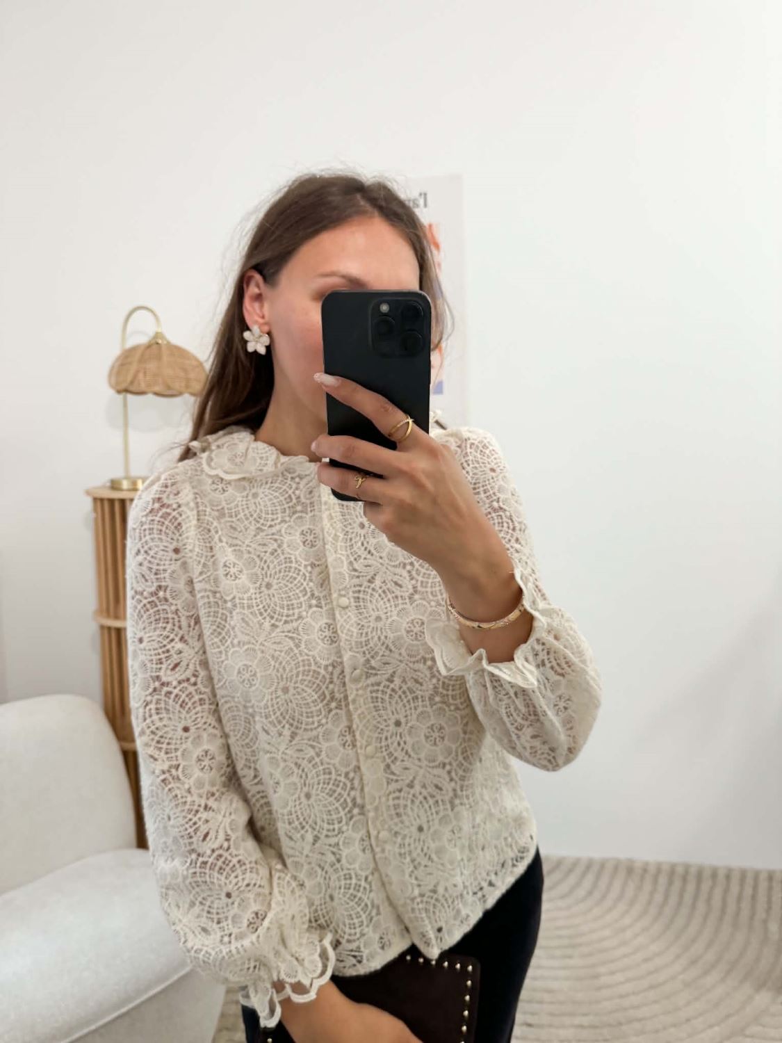 Blouse dentelle agathe