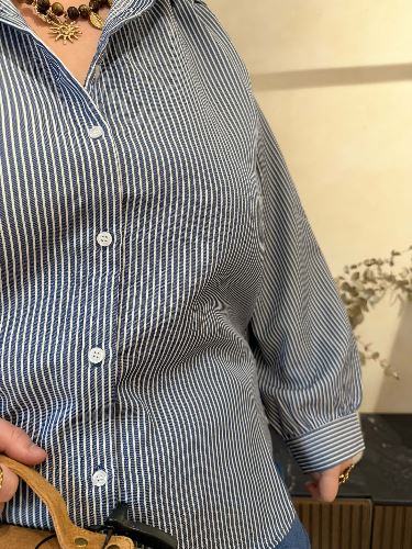 Chemise rayures bleu et blanc