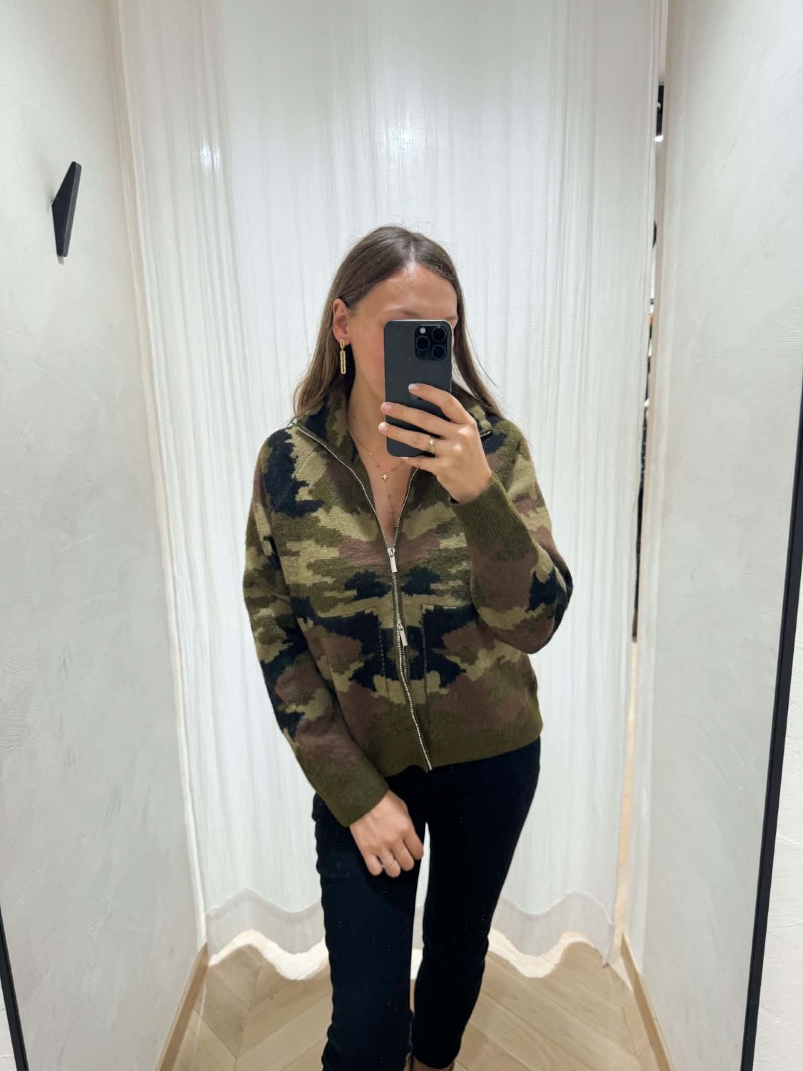 Gilet zip armée