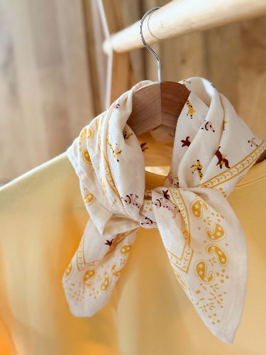 Foulard indien Teckel écru