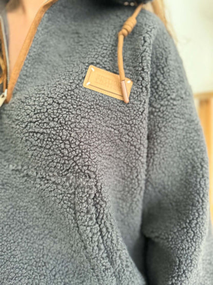 Sweat mouloute gris et camel
