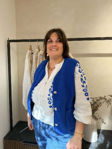 Gilet berger - Bleu