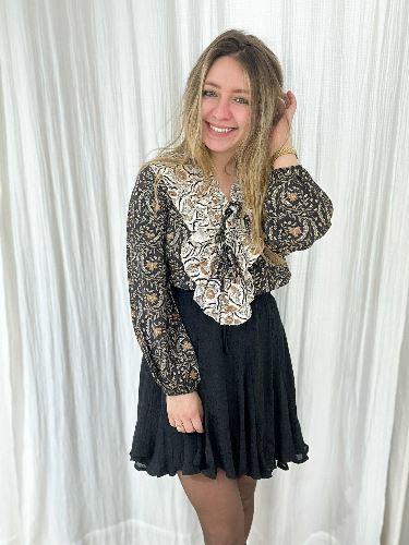 Blouse volant bohème