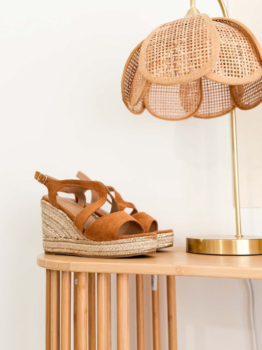 Espadrille suédine camel