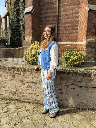Gilet bouclette - Bleu